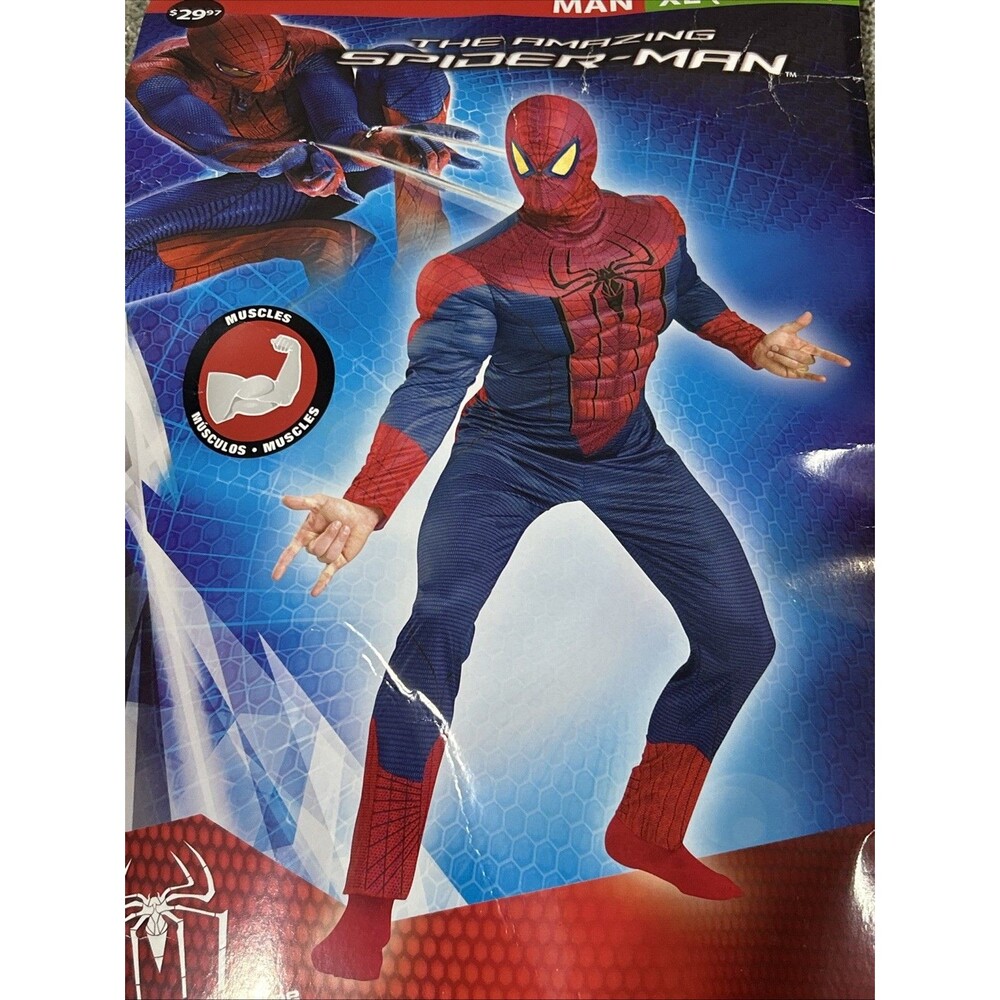 The Amazing Spider-man Halloween Costume With Muscles Adult size XL (40-42)